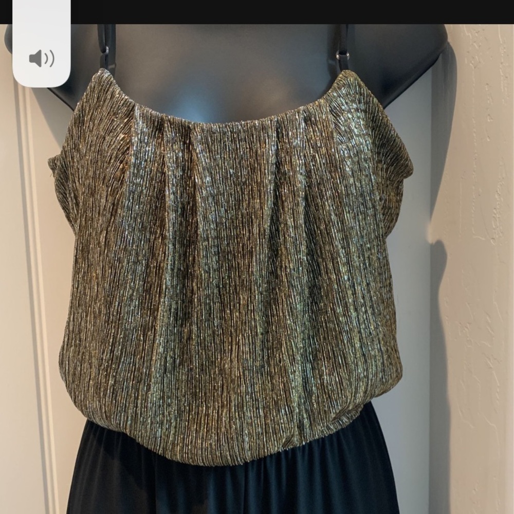 Jumper black and gold  adjustable spaghetti strap